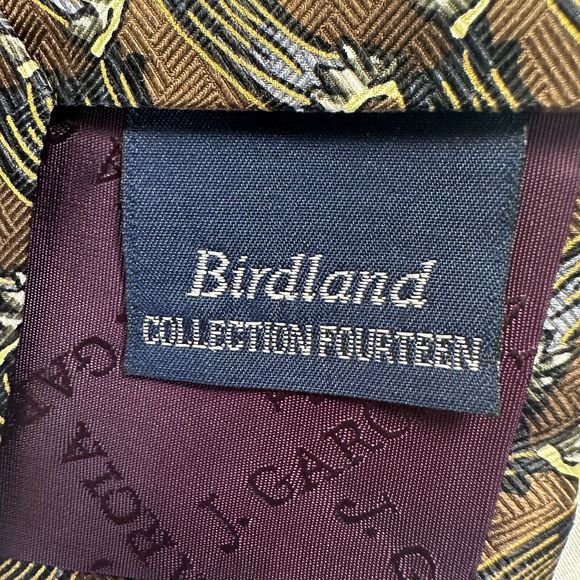 Jerry Garcia Men's Neck Tie 100% Silk Birdland Collection 14 Gold Black J.Garcia - Picture 11 of 11